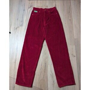 Empyre Size 6 Corduroy Pants Straight Leg Red Pleated Skater Grunge Streetwear